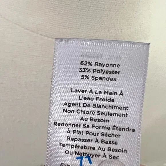 Talbots Black Dress with White Ruffle Trim Cap Sleeve Size 8 Petite - Picture 6 of 6